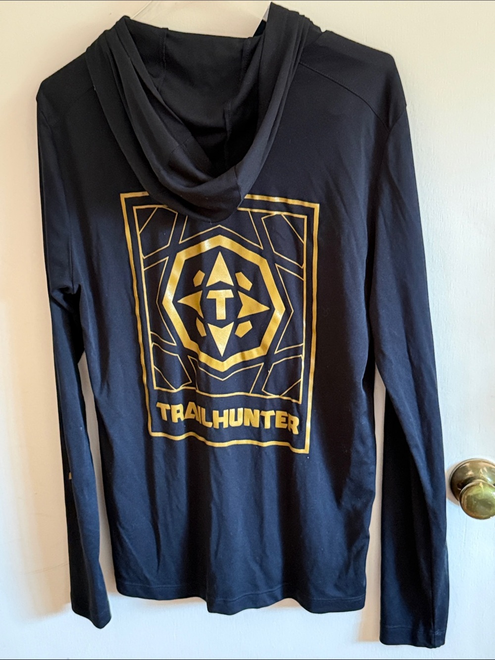 Toyota Black Hooded Long-Sleeve Hoodie with Gold Trailhunter Graphic